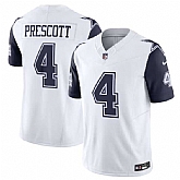 Men & Women & Youth Dallas Cowboys #4 Dak Prescott Thanksgiving White 2023 F.U.S.E. Vapor Limited Stitched Football Jersey,baseball caps,new era cap wholesale,wholesale hats
